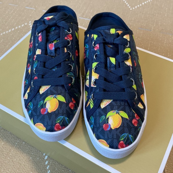 Michael Kors Poppy Fruit Print Logo Slip-On Sneaker - Picture 6 of 9